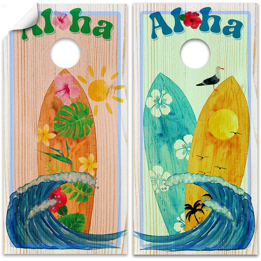 Aloha Surf - Cornhole Board Wrap - Set of 2 - Tampa Home & Garden Store