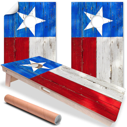 Texas Flag - Cornhole Board Wrap - Set of 2 - Tampa Home & Garden Store