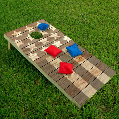 Estrellas y barras - Envoltura para tabla de cornhole - Juego de 2
