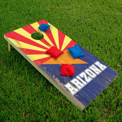 Bandera de Arizona - Vinilo para tablero de cornhole - Juego de 2