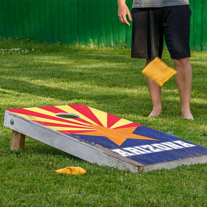 Bandera de Arizona - Vinilo para tablero de cornhole - Juego de 2