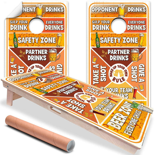 Beer Game - Cornhole Board Wrap - Set of 2 - Tampa Home & Garden Store