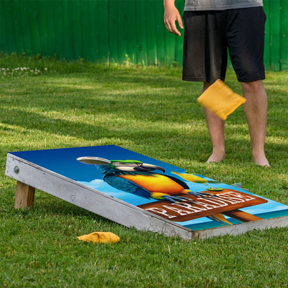 Loro del Paraíso - Vinilos para Tableros de Cornhole - Juego de 2