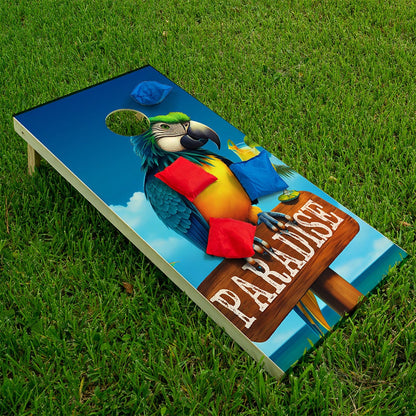 Loro del Paraíso - Vinilos para Tableros de Cornhole - Juego de 2
