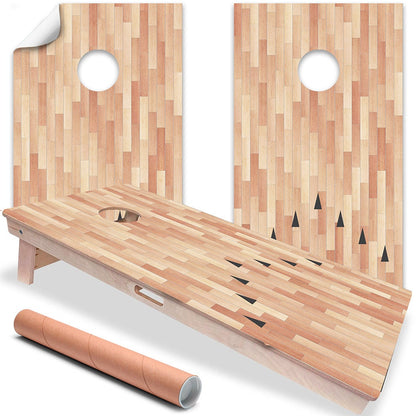 Suelo de Parquet de Bolera - Revestimiento para Tableros de Cornhole - Set de 2