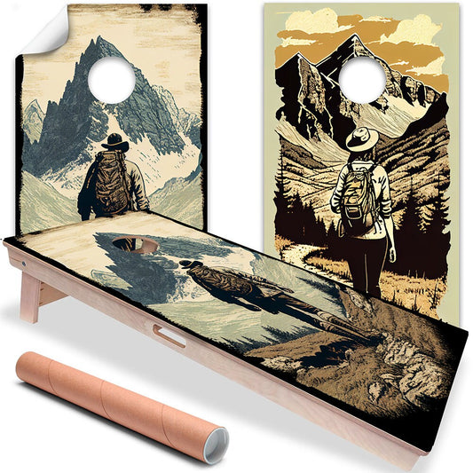Hikers Outdoors - Cornhole Board Wrap - Set of 2 - Tampa Home & Garden Store