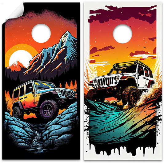 Jeep Adventure - Cornhole Board Wrap - Set of 2 - Tampa Home & Garden Store
