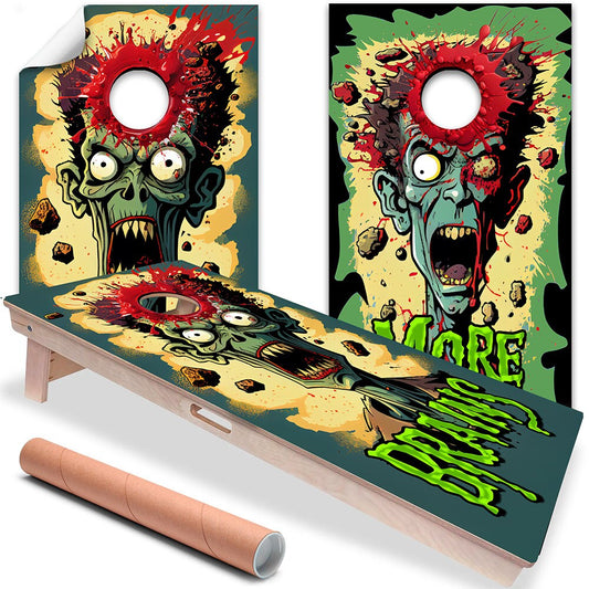 Zombie Headshot - Cornhole Board Wrap - Set of 2 - Tampa Home & Garden Store