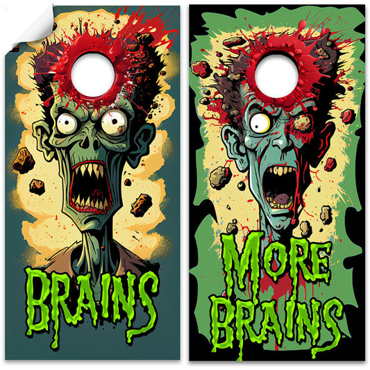 Zombie Headshot - Cornhole Board Wrap - Set of 2 - Tampa Home & Garden Store