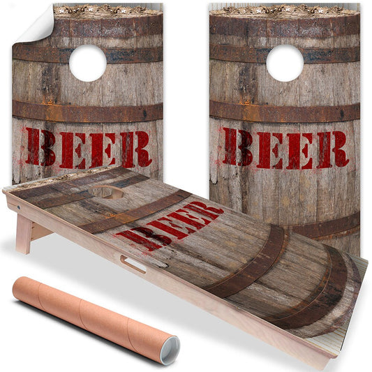 Beer Barrel - Cornhole Board Wrap - Set of 2 - Tampa Home & Garden Store