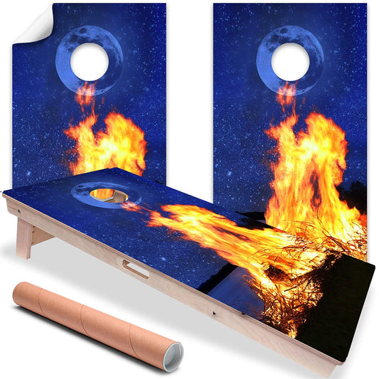 Campfire by the Lake - Cornhole Board Wrap - Set of 2 - Tampa Home & Garden Store