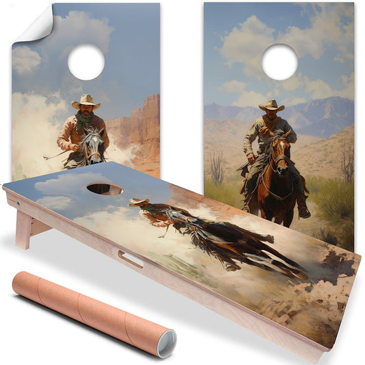 Old West Cowboys Ranch - Cornhole Board Wrap - Set of 2 - Tampa Home & Garden Store