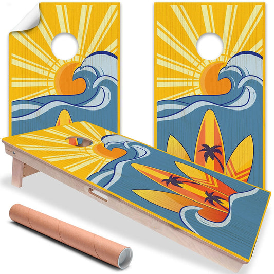 Surf The Wave - Cornhole Board Wrap - Set of 2 - Tampa Home & Garden Store