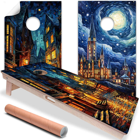 Fantasy Wizard World - Cornhole Board Wrap - Set of 2 - Tampa Home & Garden Store