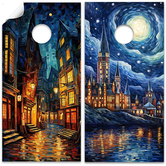Fantasy Wizard World - Cornhole Board Wrap - Set of 2 - Tampa Home & Garden Store