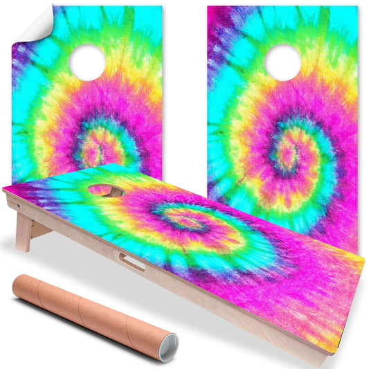 Rainbow Tie Dye - Cornhole Board Wrap - Set of 2 - Tampa Home & Garden Store