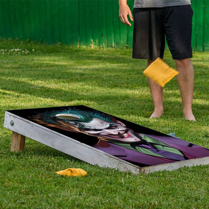 Genial payaso malvado - Vinilo para tablero de cornhole - Juego de 2