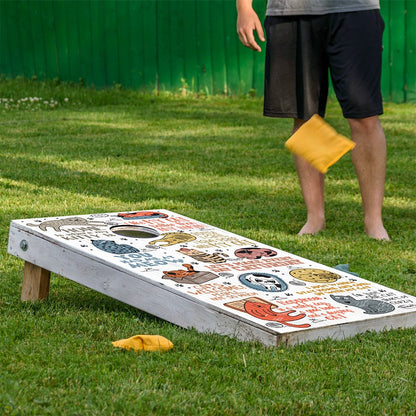 Gatos Goofy - Vinilo para tablero de Cornhole - Set de 2