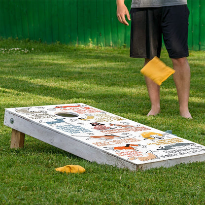Perros Graciosos - Vinilo para Juego de Cornhole - Set de 2