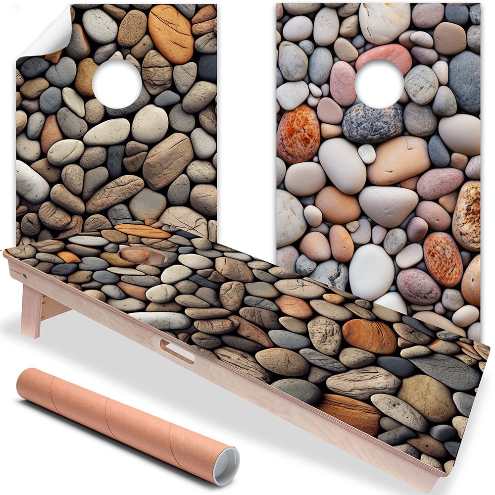 Piedras de Playa - Revestimiento de Tablero de Cornhole - Set de 2