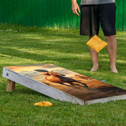 Granja de caballos - Envoltura de tabla de cornhole - Juego de 2