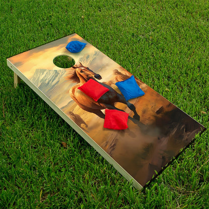 Granja de caballos - Envoltura de tabla de cornhole - Juego de 2
