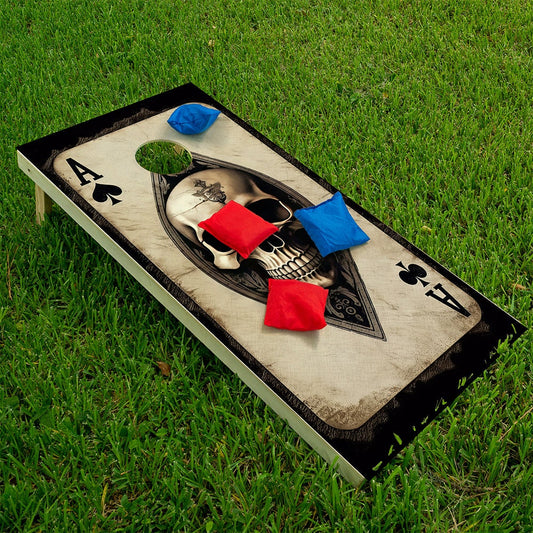 Ace of Skulls - Cornhole Board Wrap - Set of 2 - Tampa Home & Garden Store