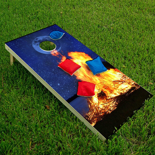 Campfire by the Lake - Cornhole Board Wrap - Set of 2 - Tampa Home & Garden Store