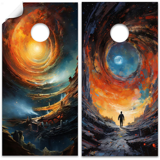 Time Warp - Cornhole Board Wrap - Set of 2 - Tampa Home & Garden Store