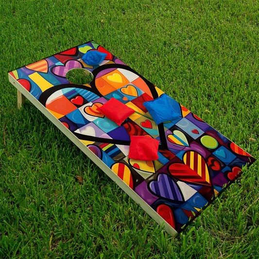 Heart to Heart - Cornhole Board Wrap - Set of 2 - Tampa Home & Garden Store