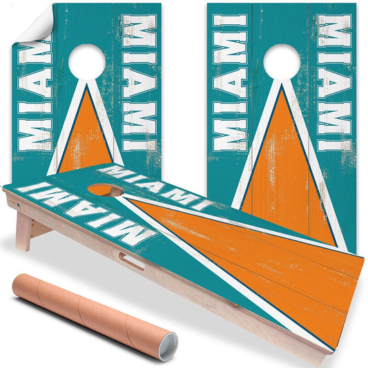 Miami Football - Cornhole Board Wrap - Set of 2 - Tampa Home & Garden Store