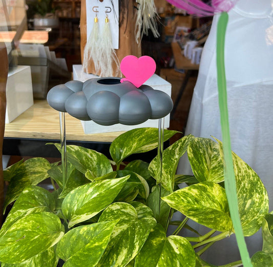 Stormy Dripping Rain Cloud with Pink Heart Charm - Tampa Home & Garden Store