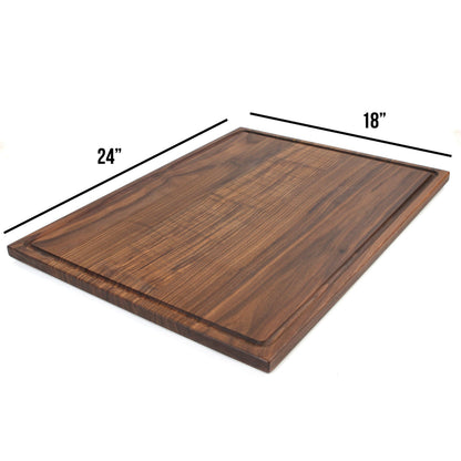 Extra Large Walnut Cutting Board 24x18 with juice groove, USA-made on Tampa Home & Garden Store