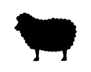 Sheep garden stake silhouette in black by Rustica Ornamentals lawn ornament on Tampa Home & Garden Store