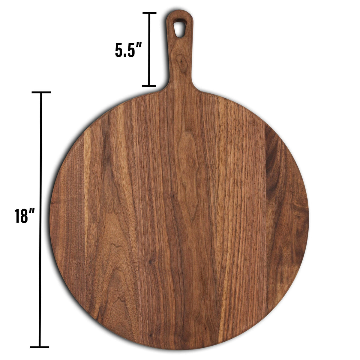 Walnut paddle cutting board with handle by Refine Kitchenware, handmade in USA on Tampa Home & Garden Store