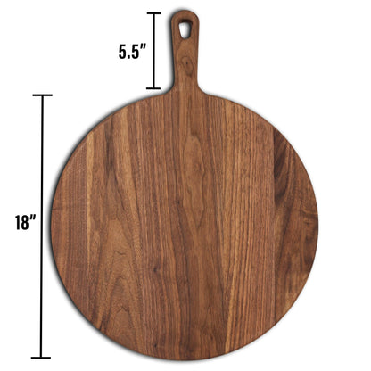 Walnut paddle cutting board with handle by Refine Kitchenware, handmade in USA on Tampa Home & Garden Store