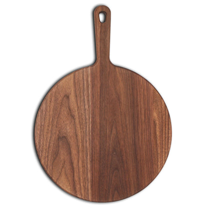Walnut paddle cutting board with handle and hanging hole by Refine Kitchenware on Tampa Home & Garden Store
