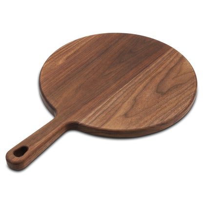 XL Walnut Paddle Cutting Board with Handle, round charcuterie board on Tampa Home & Garden Store