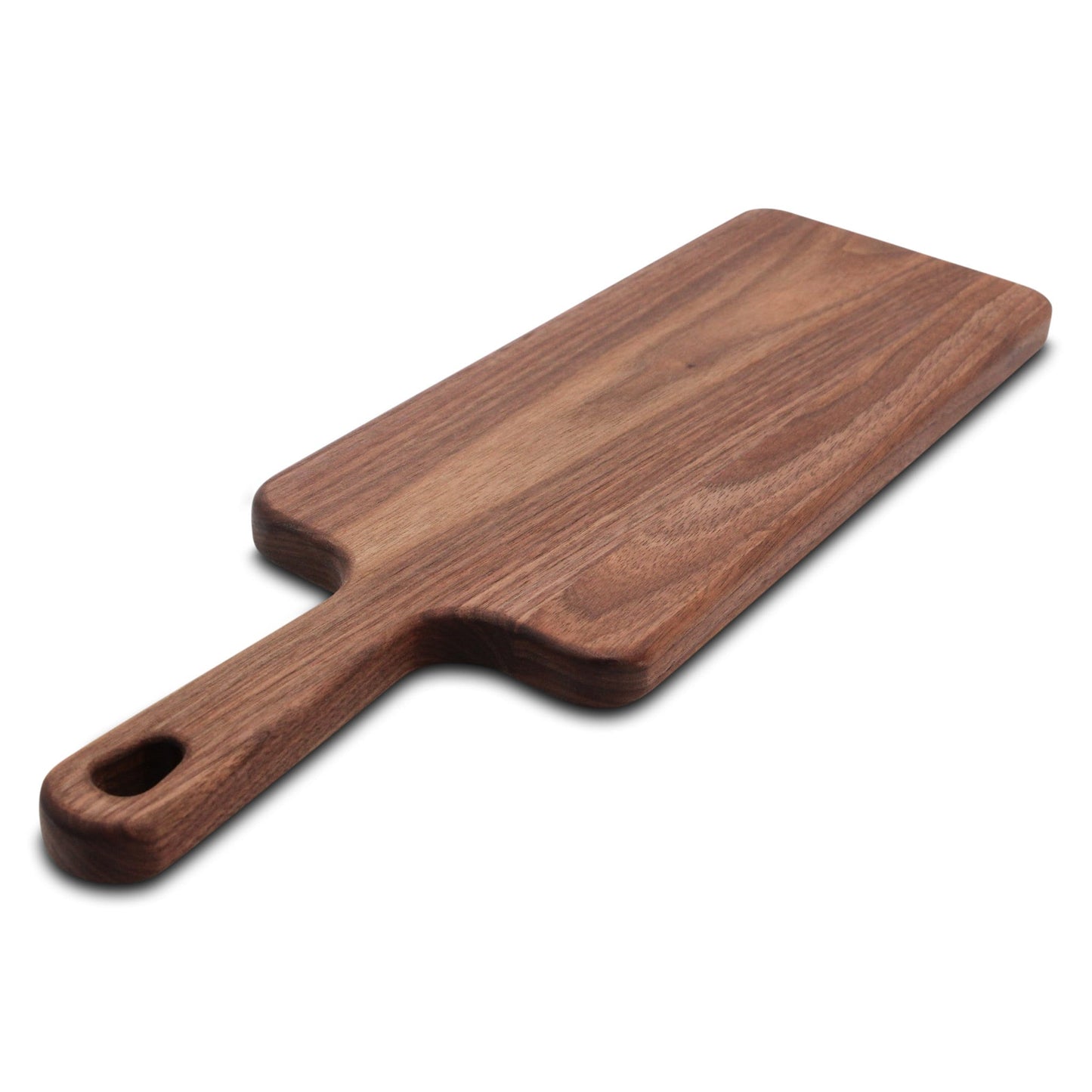 Walnut paddle cutting board with handle handmade in the USA Refine Kitchenware on Tampa Home & Garden Store