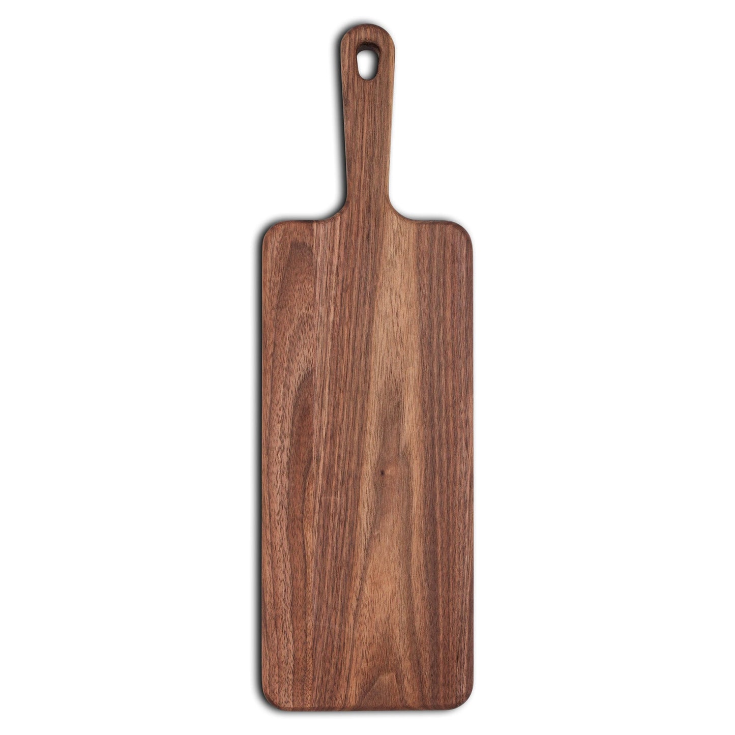 Walnut paddle cutting board with handle, charcuterie board, Refine Kitchenware on Tampa Home & Garden Store