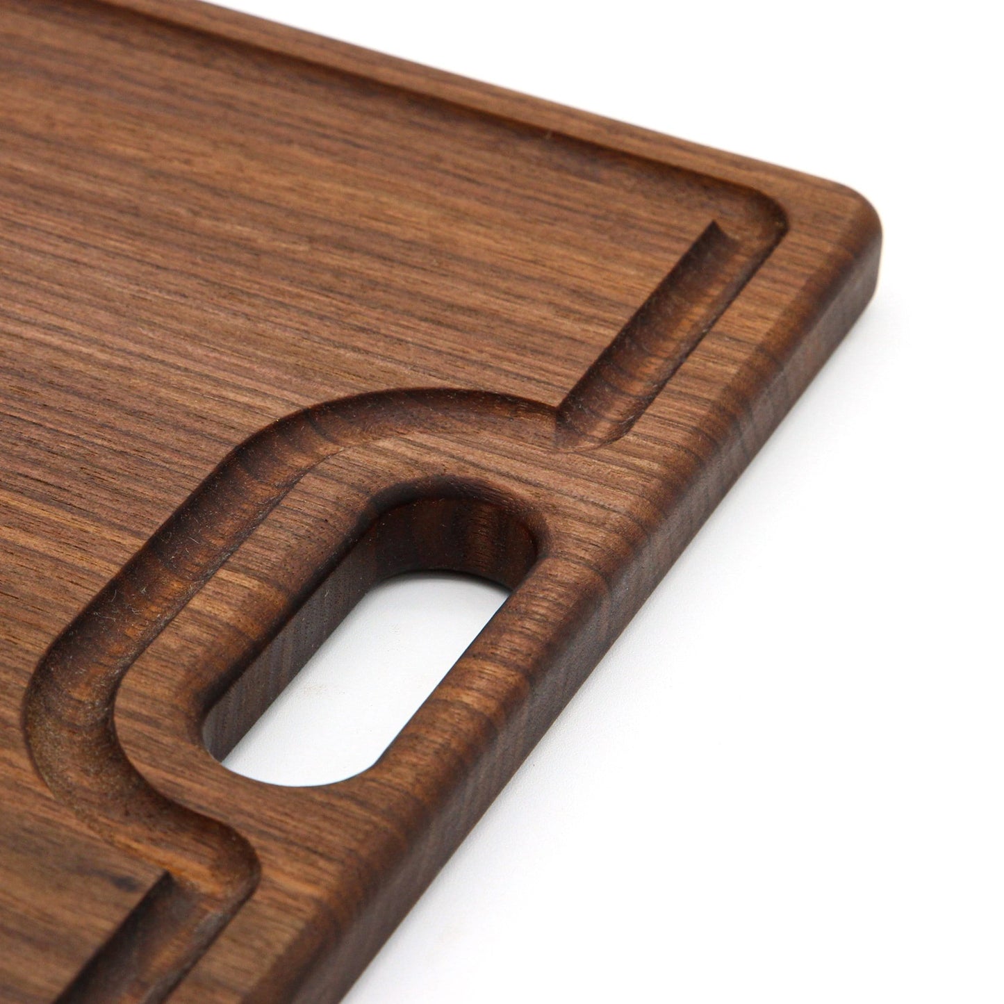 Personalized Mothers Day Cutting Board wooden with rounded handle and rich grain on Tampa Home & Garden Store