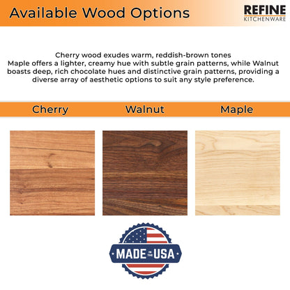 Personalized Last Name Charcuterie Board wood options cherry walnut maple Refine Kitchenware on Tampa Home & Garden Store
