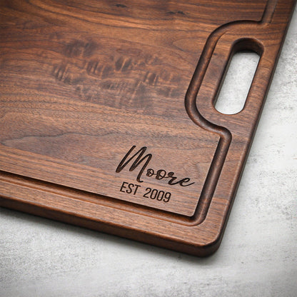 Extra Large Walnut Cutting Board with integrated handle, 24x18 in, Refine Kitchenware on Tampa Home & Garden Store