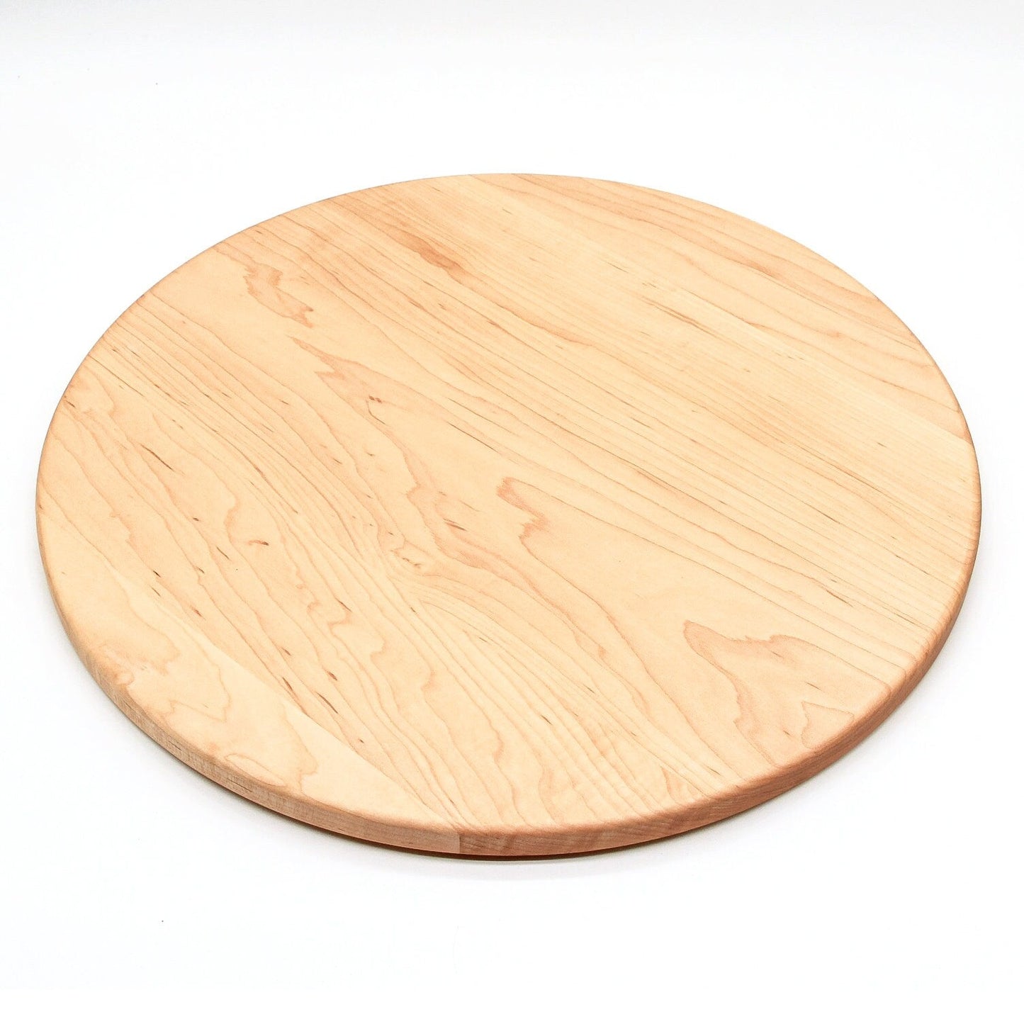 Large walnut round cutting board with natural wood grain 18-inch charcuterie board on Tampa Home & Garden Store