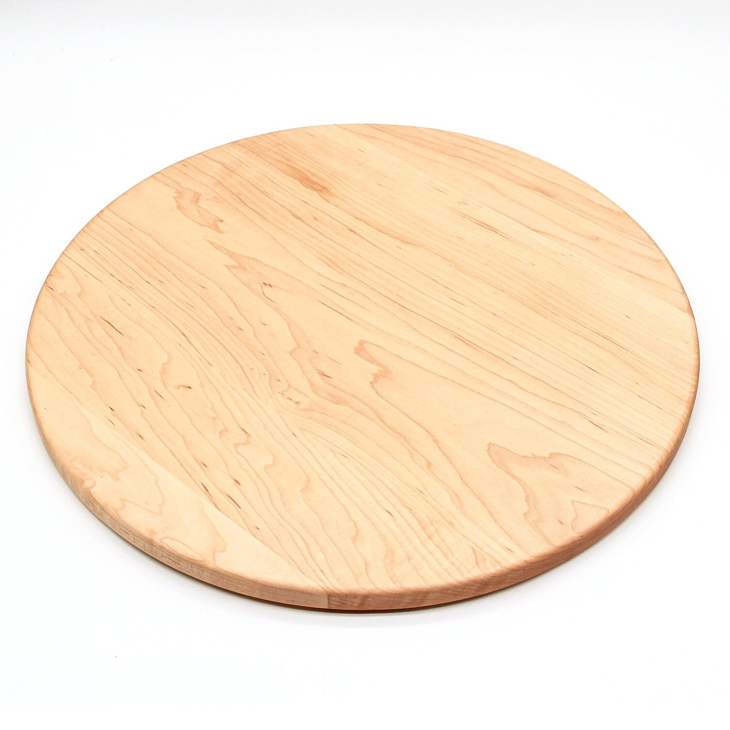 Large walnut round cutting board with natural wood grain 18-inch charcuterie board on Tampa Home & Garden Store