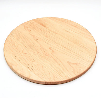 Large walnut round cutting board with natural wood grain 18-inch charcuterie board on Tampa Home & Garden Store
