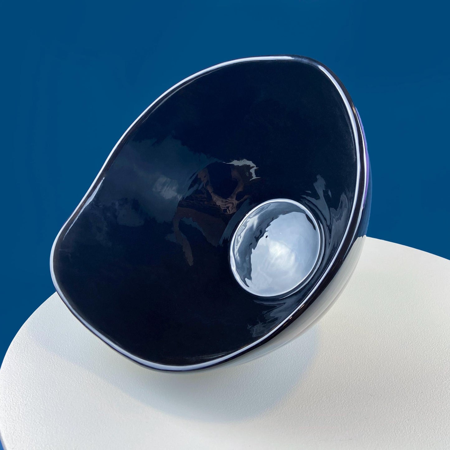 Large 12" Candy Bowl with Grinning Witch for Halloween Candy. Funny Trick or Treat Dish. Unusual Seasonal Fall Home or Retail Decor. Kids Room.