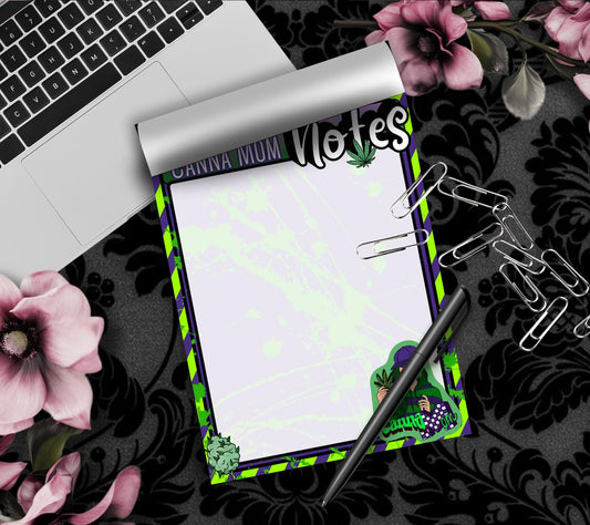 Canna Mom Blank Tear-Off Notepad – Funny Weed Mom To-Do List Pad, 50 Sheets for Stoner Mamas - Tampa Home & Garden Store