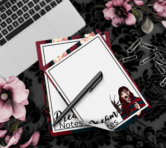 Horror Dream Notes Tear-Off Notepad – 50 Sheets, Nightmare-Inspired Stationery for Dream Journaling & Spooky Note-Taking - Tampa Home & Garden Store