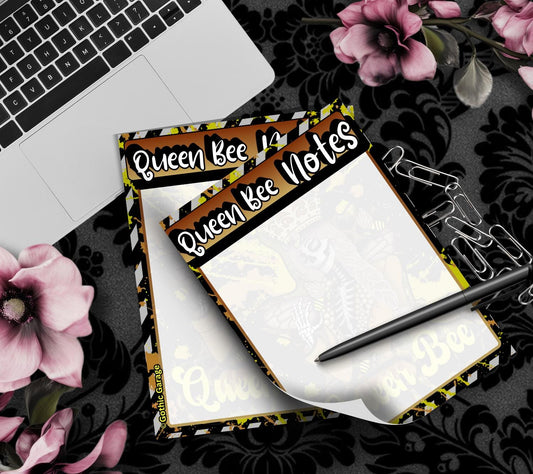 Queen Bee Skeleton Notepad: Gothic Stationery, 50 Tear-Off Sheets - Tampa Home & Garden Store